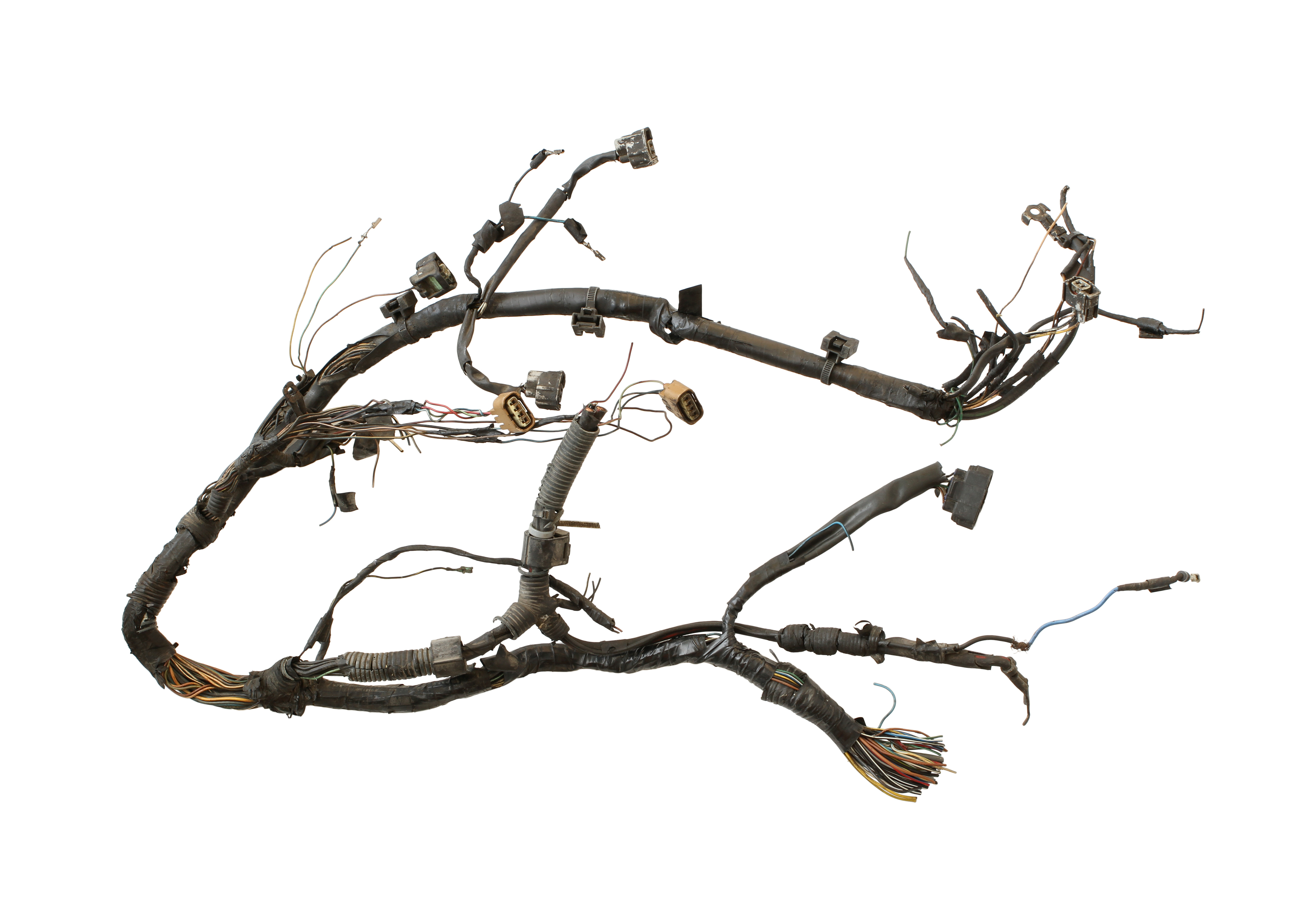 Solder for soldering with a soldering iron in a Bay on a white background.